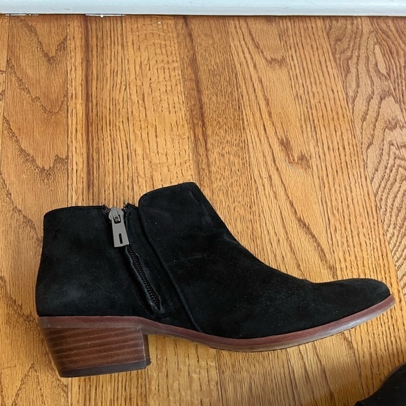 SAM EDELMAN Petty Black Suede Ankle Boots Booties Size 6.5 - Picture 9 of 10